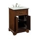 preview thumbnail 5 of 9, Elegant Lighting VF15024WH Americana 24" Free Standing Single Basin