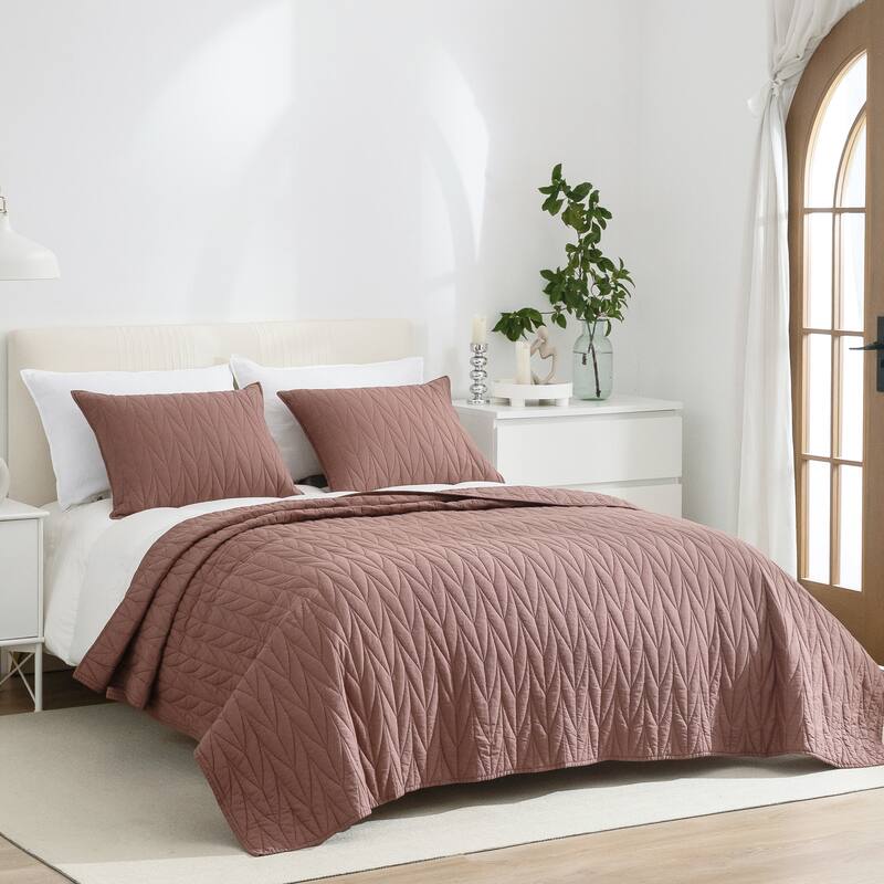 Cotton Reversible 3 Piece Quilt Set