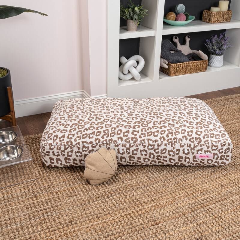 Mabel Designer Modern Ultra Soft Reversible Plush Rectangular Pet Bed with Washable Cover