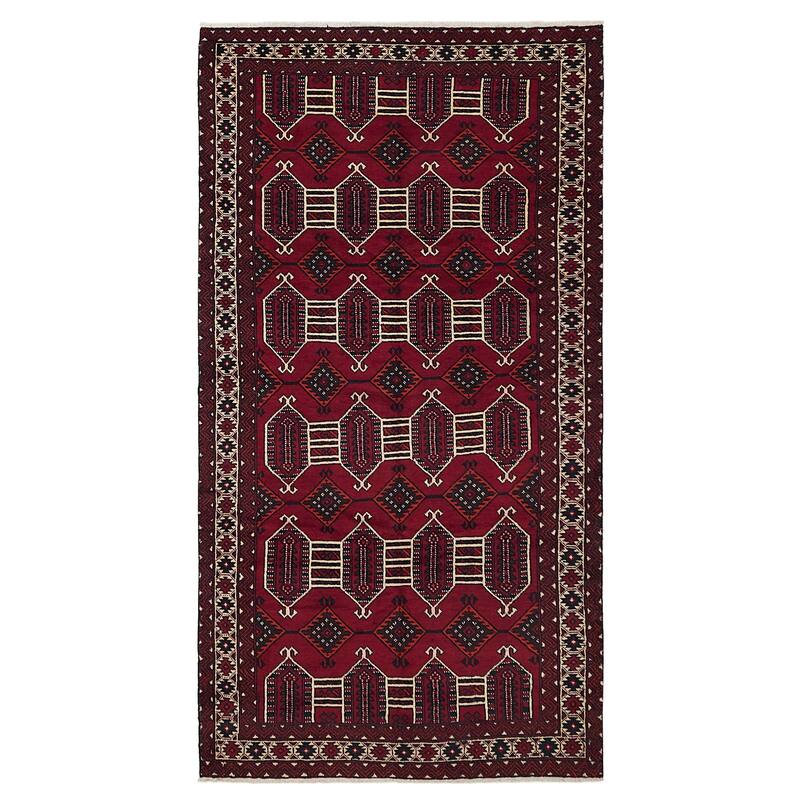 ECARPETGALLERY Hand-knotted Teimani Red Wool Rug - 5'3 x 10'0