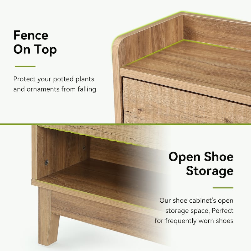 Shoe Cabinet with 2 Flip Drawers