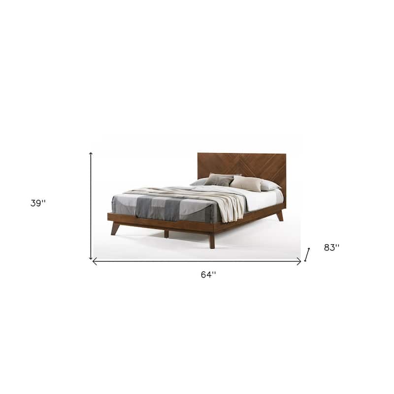 HomeRoots Brown Wood Queen Bed Frame