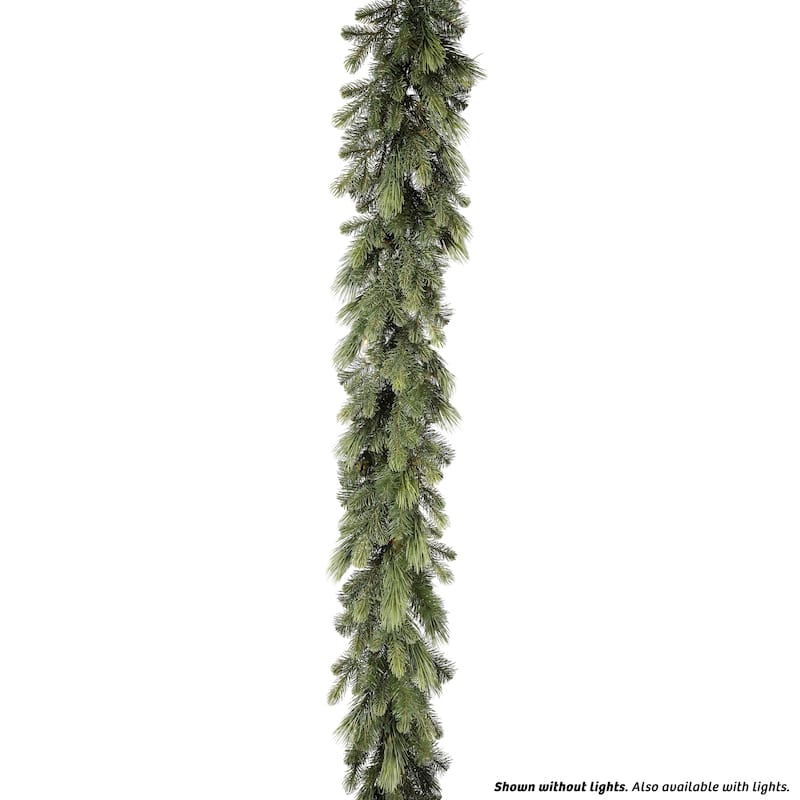 6' Led Deluxe Mix Pe Pine Garland - green