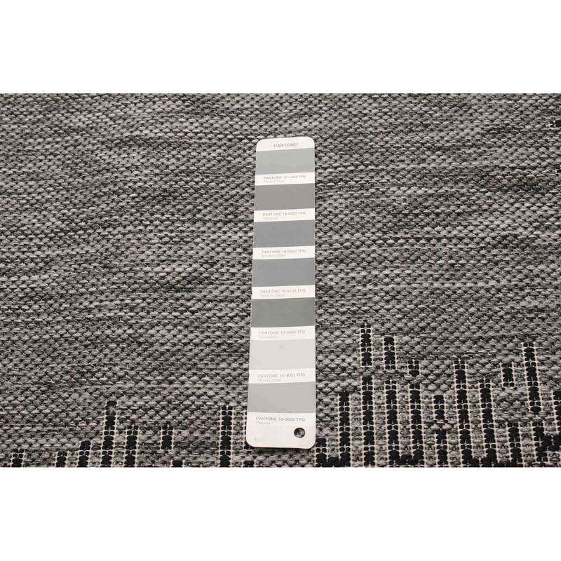 ECARPETGALLERY Machine Woven Edge Grey Area Rug