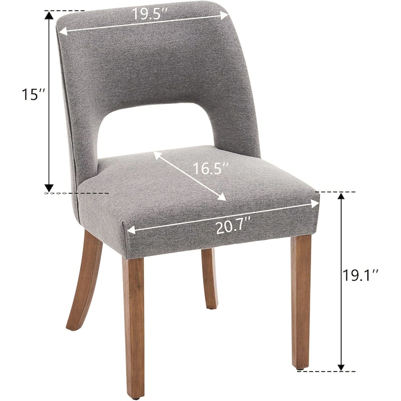 Wooden Dining Chairs Set of 2/4/6,Modern Fabric Upholstered Dining Room Chair Kitchen Chairs