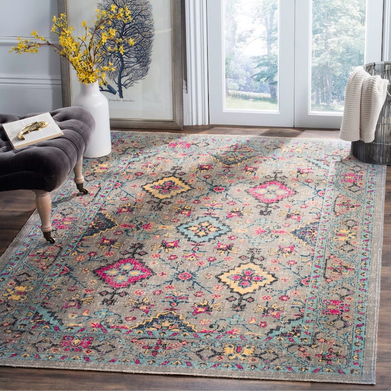 SAFAVIEH Artisan Varje Distressed Oriental Rug - 9' x 12' - Light Grey/Light Blue
