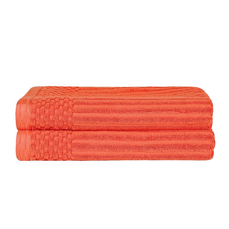 Superior Ribbed Cotton Absorbent Heavyweight Bath Towel Set