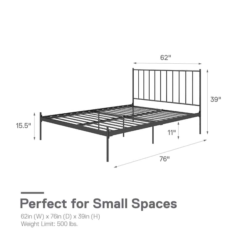 RealRooms Ares Adjustable Height Metal Bed Frame