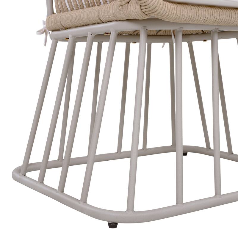 Christopher Knight Home - Outdoor Wicker Dining Chair with Steel Frame & Cushion (Set of 1/2/4/6)