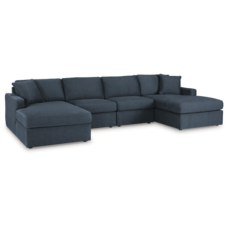 Signature Design by Ashley Modmax 4-Piece Double Chaise Sectional - 142"W x 68"D x 36"H