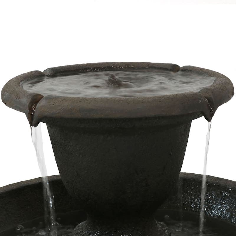 Streaming Falls 2-Tier Outdoor Water Fountain Garden Feature - 25"