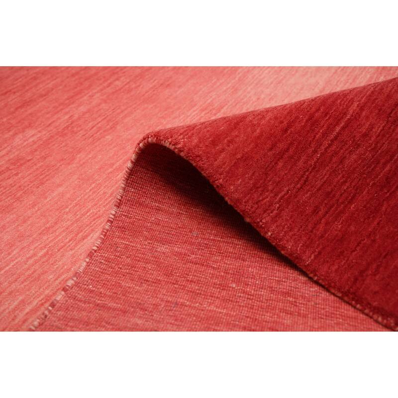 ECARPETGALLERY Hand Loomed Kashkuli Gabbeh Red Wool Rug - 5'7 x 7'10