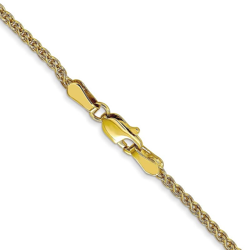 Curata 14k Yellow Gold 1.65mm Spiga Chain Necklace (Lobster) Options: 16 18 20