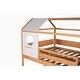 preview thumbnail 9 of 7, Pine Wood Full over Full Size House Bunk Bed with Full-Length Guardrail and Window and Little Shelf