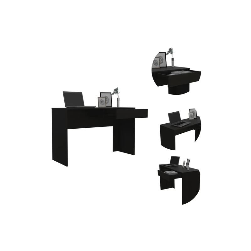Baku Desk - Black Wengue Finish - Modern Computer Writing Table