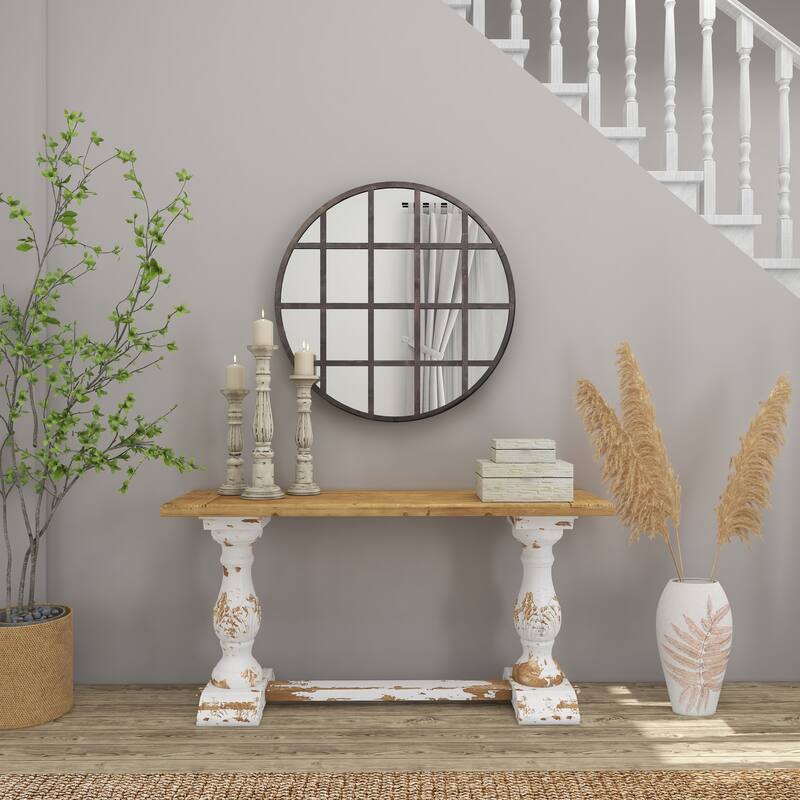 Polystone Leaf Decorative Vase - White - Roche River Decor
