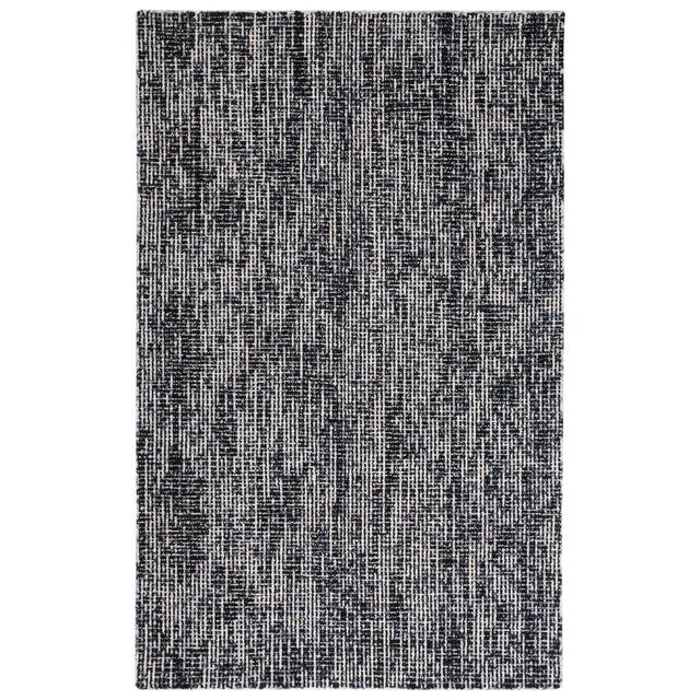 SAFAVIEH Handmade Abstract Lottie Modern Wool Rug - 6' x 6' Square - Black/Grey