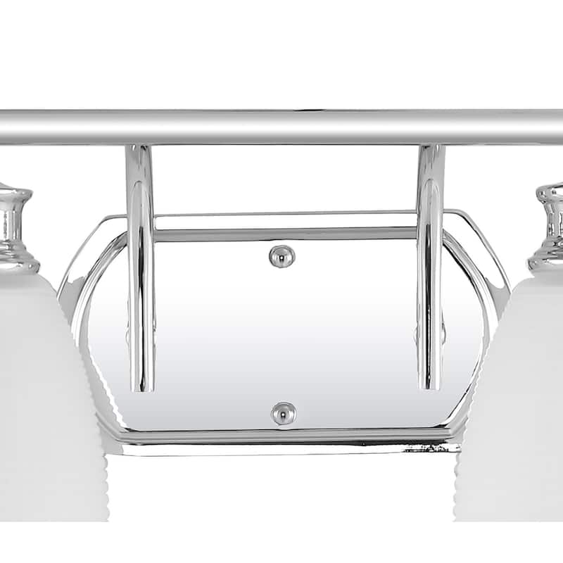 Fairfax Metal/Glass Contemporary Modern LED Vanity Light, by JONATHAN Y