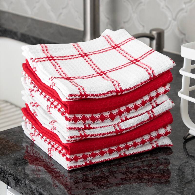 T-fal Flat Waffle Dish Cloth, (Set of 8)