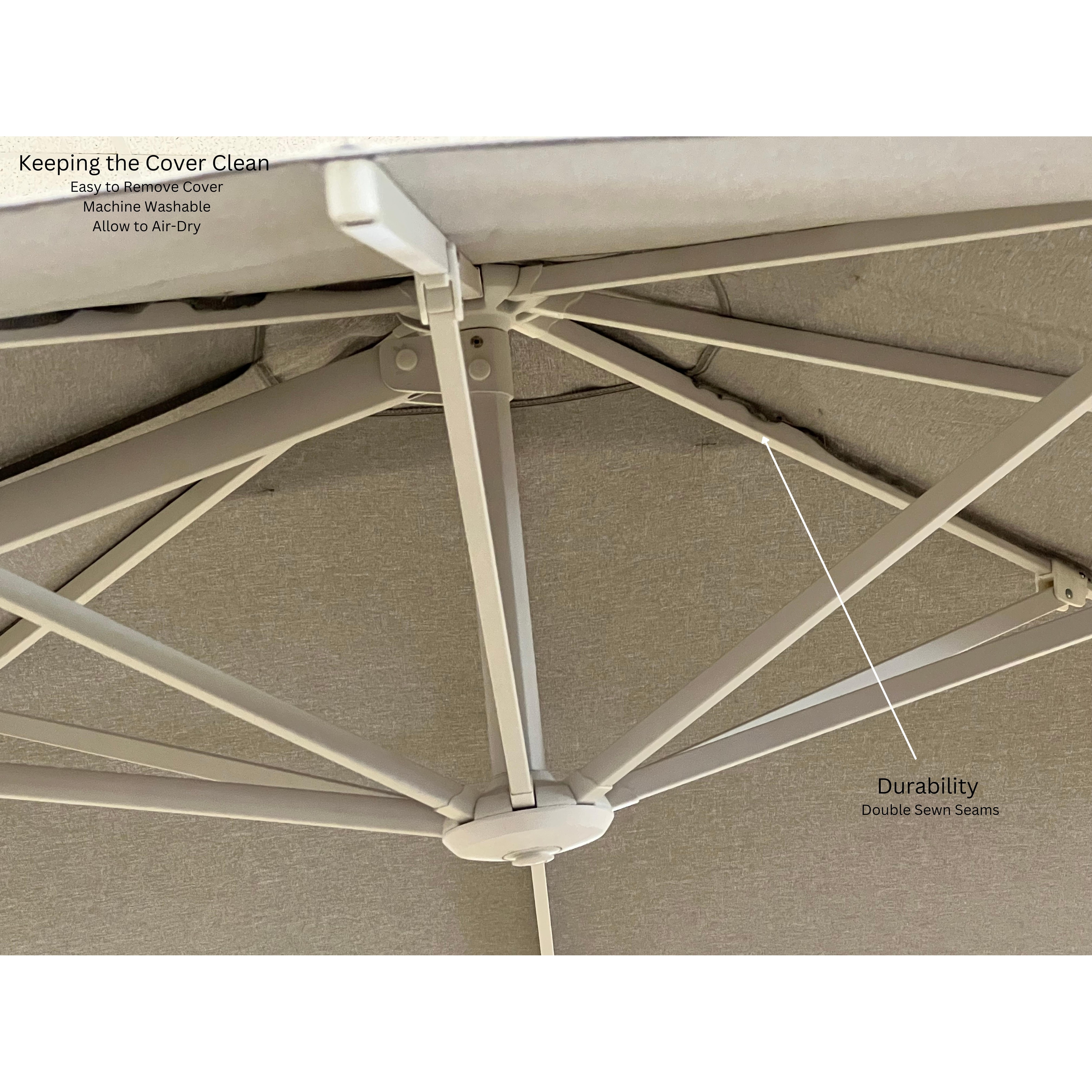10 x 13 rectangular cantilever patio umbrella silver Treasure Garden 13-ft Outdoor with Lux Lighting, Octago providing exceptional durability and colorfastness PURPLE LEAF 10 X 13