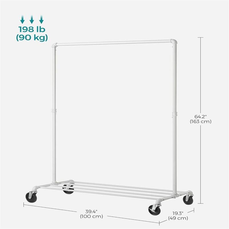 39.4 Inch Clothing Rack with Storage Shelf