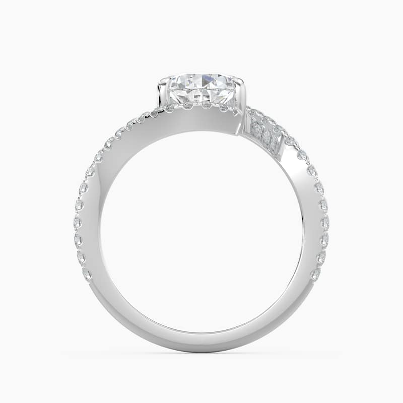 Auriya 14k Gold Pear-shaped Lab Grown Diamond Bypass Engagement Ring 1.00 to 5.00 ct. tw. (F-G, VS)