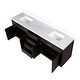 preview thumbnail 79 of 119, Lexora Abbey Bath Vanity and Carrara Marble Top