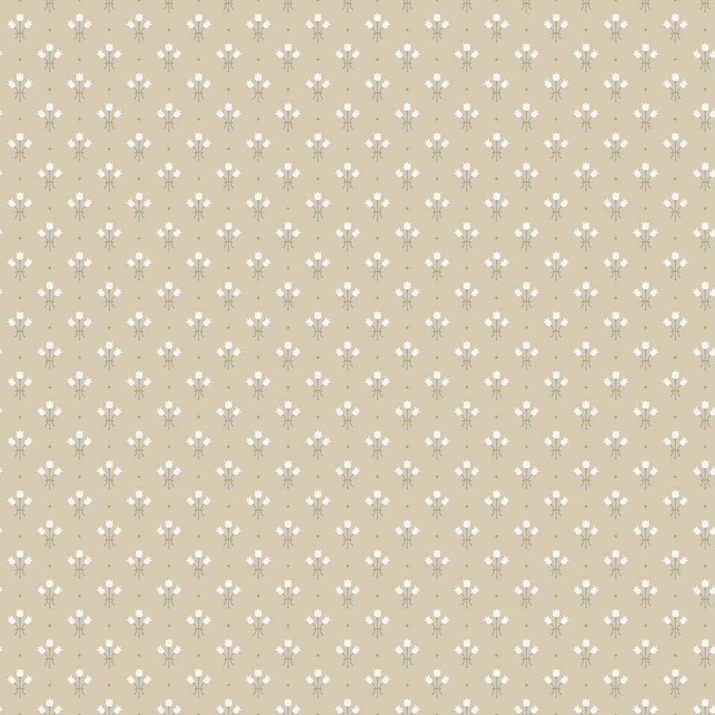 A-Street Prints Lili Beige Miniature Floral Wallpaper