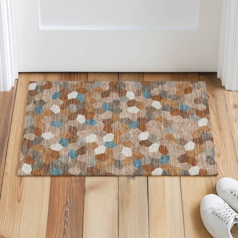 Machine Washable Indoor/ Outdoor Modern Loyd Chantille Rug