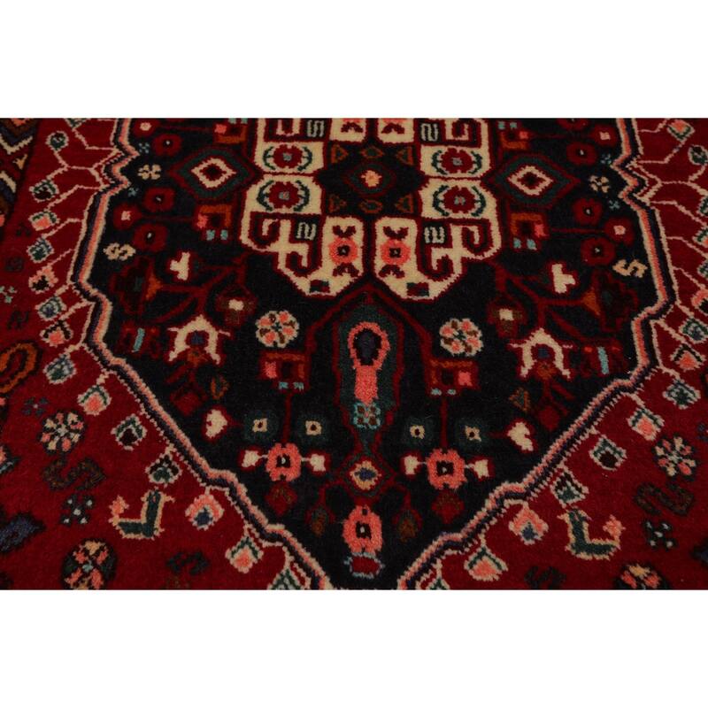 2x2'1'' Square Hand Knotted Wool Navy Abadeh Traditional Area Rug - 2' x 2' 1''-Square