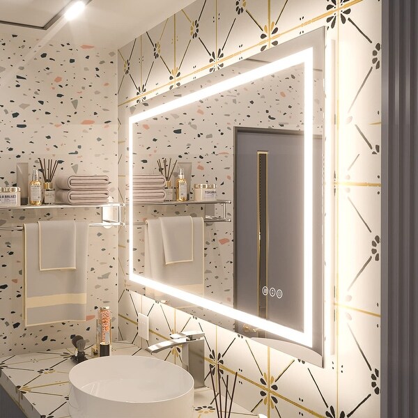 Room mirror with lights cheap