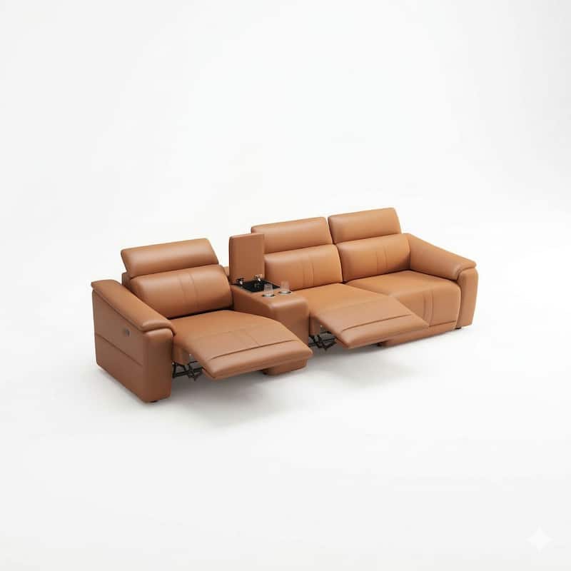 Power Recliner 4-Piece Sofa Set with Storage Console
