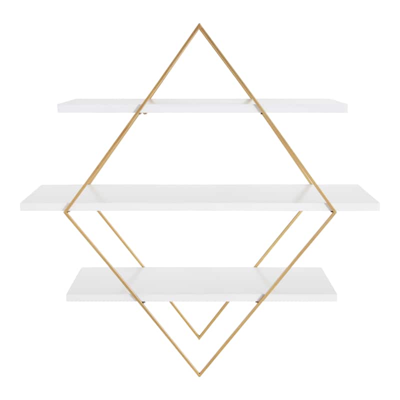 Kate and Laurel Daxton Modern Geometric Wall Shelf