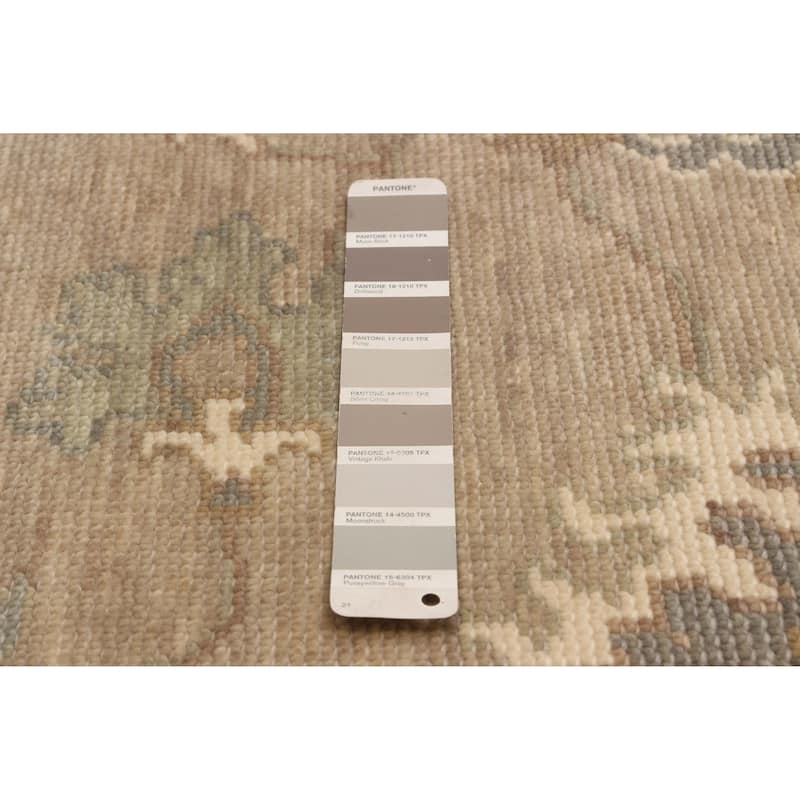 ECARPETGALLERY Hand-knotted Oushak Taupe Wool Rug - 8'1 x 10'0