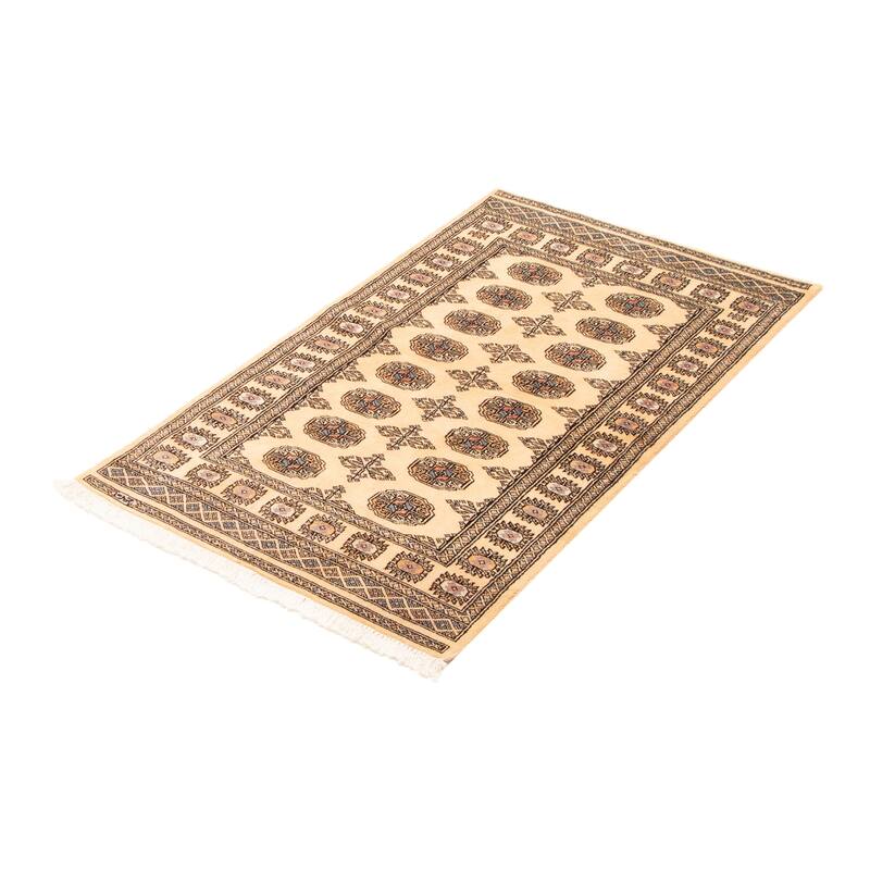 ECARPETGALLERY Hand-knotted Peshawar Bokhara Beige Wool Rug - 3'1 x 5'4