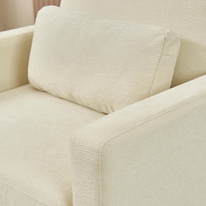 Modern Accent Chair, Chenille Upholstery Armchair - Modern Style, Solid Wood Frame - Ideal for Living Room, Bedroom, Office