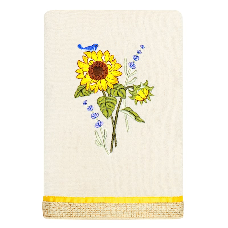 Authentic Hotel and Spa Turkish Cotton Girasol 3PC Multi-Size Embellished Towel Set