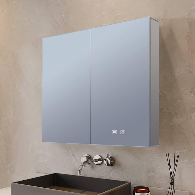 Corsica Surface-Mount LED Mirror Medicine Cabinet with Defogger