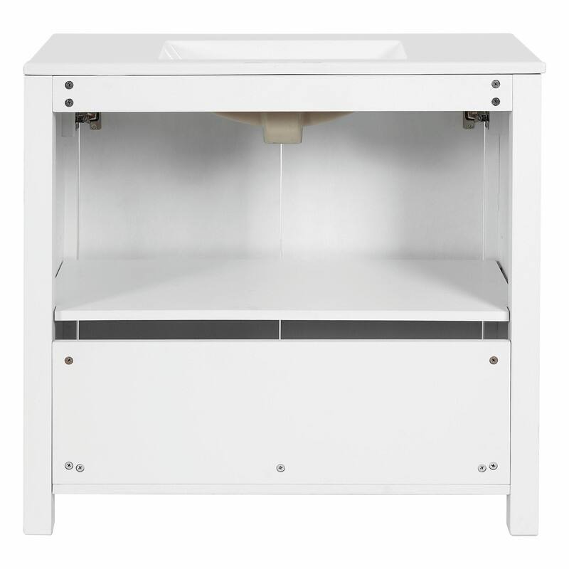 36" Bathroom Vanity Organizer with Sink - Combo Cabinet Set & Storage