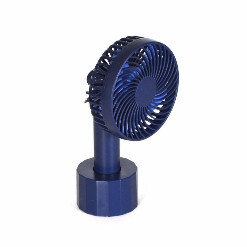 Soleus Air 4" Rechargeable Handheld Fan with Adjustable Lanyard and Mounting Base