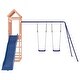 preview thumbnail 3 of 16, vidaXL Swing Set Outdoor Backyard Wooden Playground Equipment for Kids Age 3-8