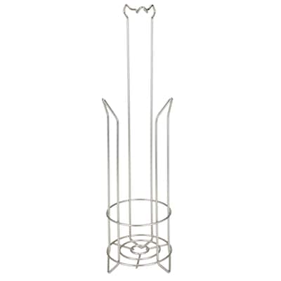 Bath Bliss Satin Nickel Iron Tissue Roll Holder and Dispenser - Satin Nickel - 6.30" x 6.30" x 24.02"
