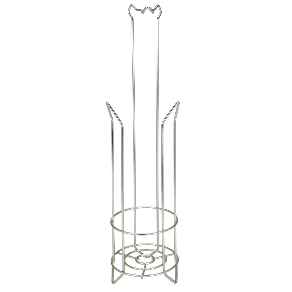 Bath Bliss Satin Nickel Iron Tissue Roll Holder and Dispenser - Satin Nickel - 6.30" x 6.30" x 24.02"