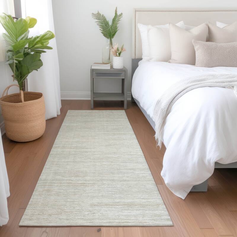 Premium Washable Super Soft Ombre Stripes Mayfield Rug - Ivory - 2'3" x 7'6"