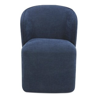 NADAAL STUDIOS Draven, Rolling Dining Chairs with Performance Upholstery - 24 X 26 X 33