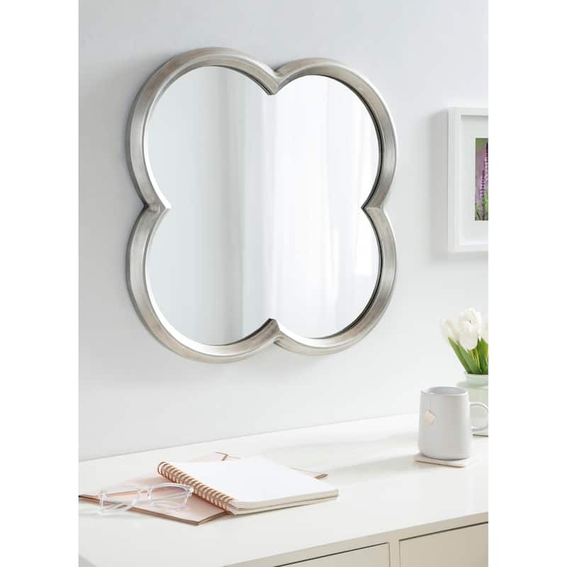 Kate and Laurel Krisi Scalloped Framed Wall Mirror