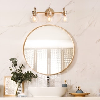 YANSUN 3-Light Nickel Vanity Light Fixture E26 for Elegant