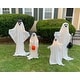 preview thumbnail 3 of 1, Lifesize Halloween Light Up Standing 4pc Ghost Family