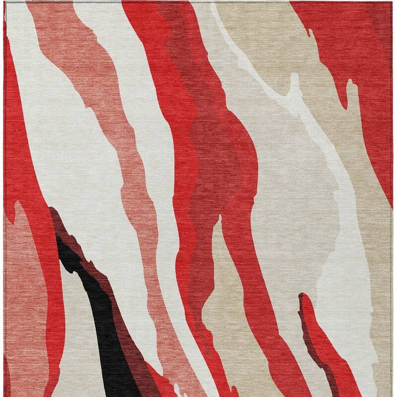 HomeRoots Abstract Transitional Rectangle Outdoor Rug