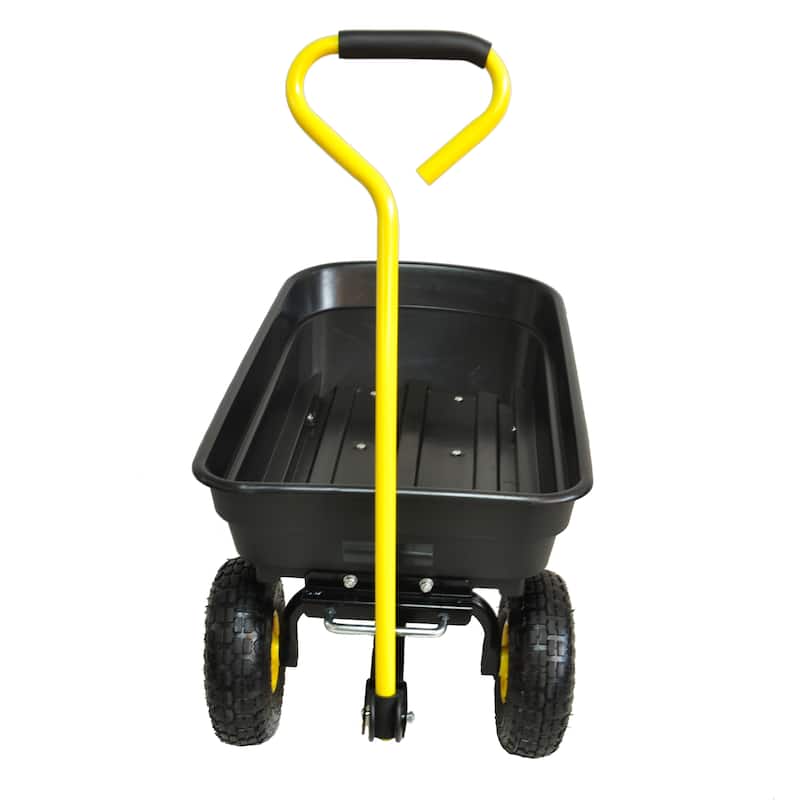 Folding car Poly Garden dump truck with steel frame 75 liter truck body